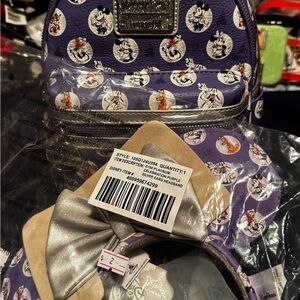 New Limited Edition Disney 100th Anniversary Loungefly Backpack and headband